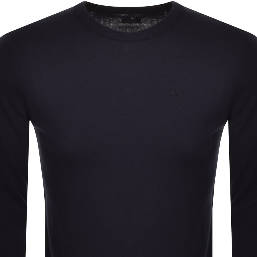 Alternative Image for ProductArmani Exchange Crew Neck Knit Jumper Navy2